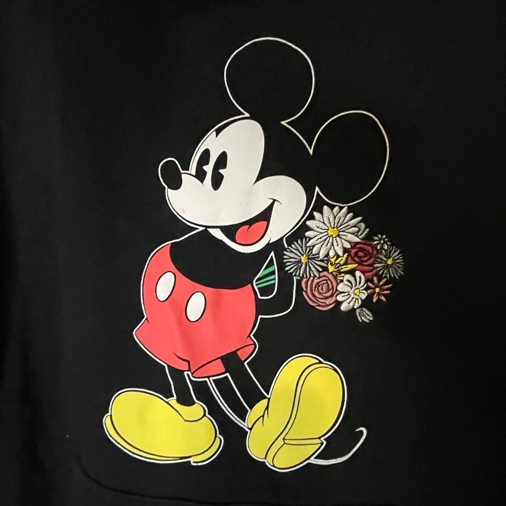 Disney Women’s Black Mickey Mouse hooded Sweatshirt - Picture 2 of 6
